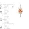Thumbnail Image 3 of Enchanted Star Belle 1/8 CT. T.W. Lab-Grown Diamond Hoop Earrings in Sterling Silver and 14K Rose Gold Plate (F/VS2)