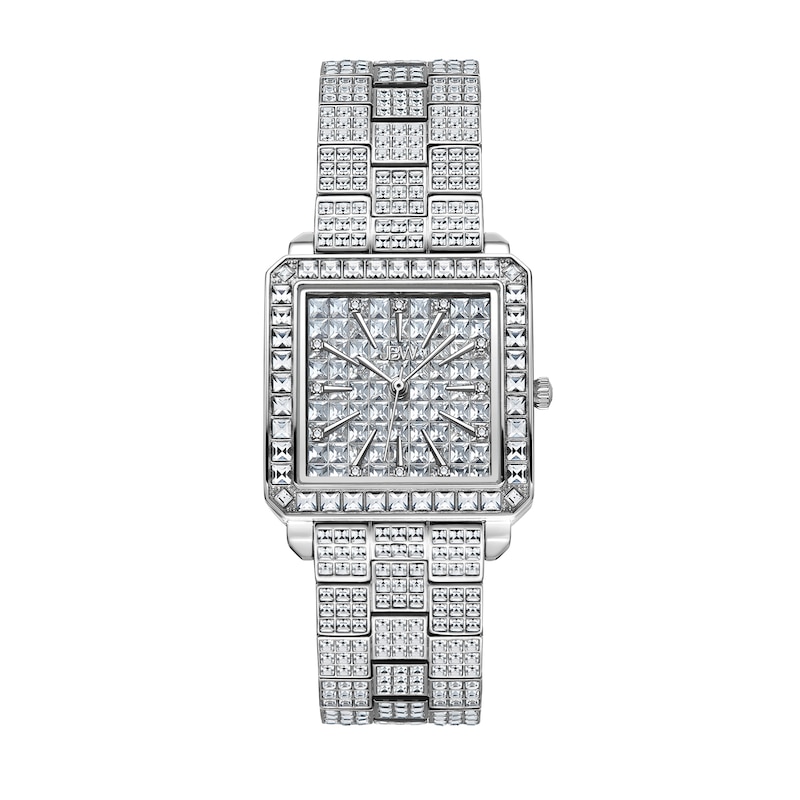 Main Image 1 of Ladies' JBW Reserve Cristal 1/20 CT.T.W. Diamond Stainless Steel Watch with Silver-Tone Dial (Model: R6386B)
