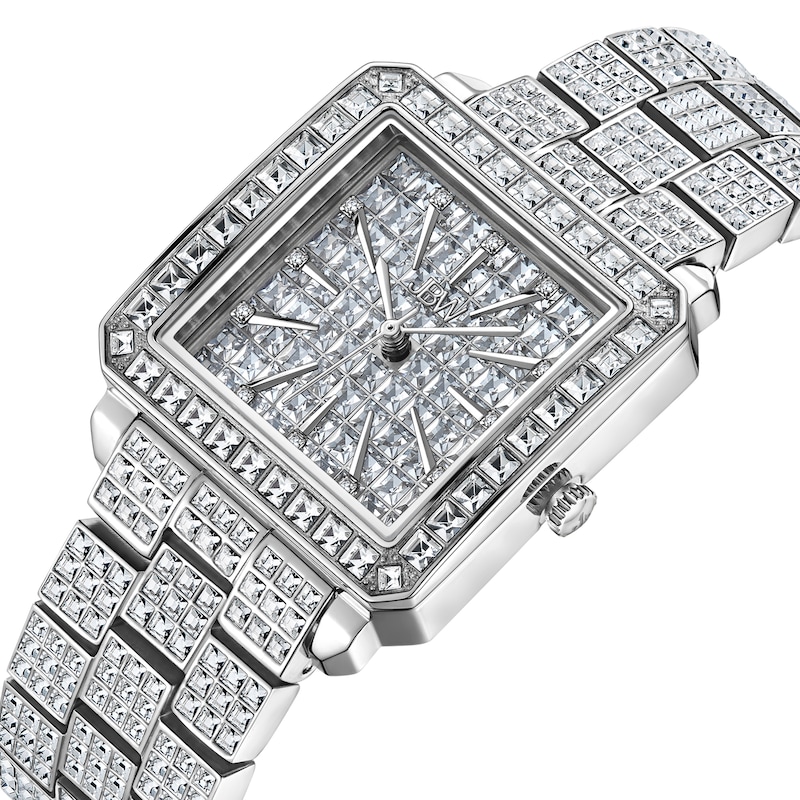 Main Image 2 of Ladies' JBW Reserve Cristal 1/20 CT.T.W. Diamond Stainless Steel Watch with Silver-Tone Dial (Model: R6386B)