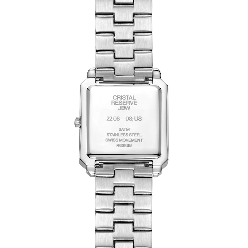 Main Image 3 of Ladies' JBW Reserve Cristal 1/20 CT.T.W. Diamond Stainless Steel Watch with Silver-Tone Dial (Model: R6386B)