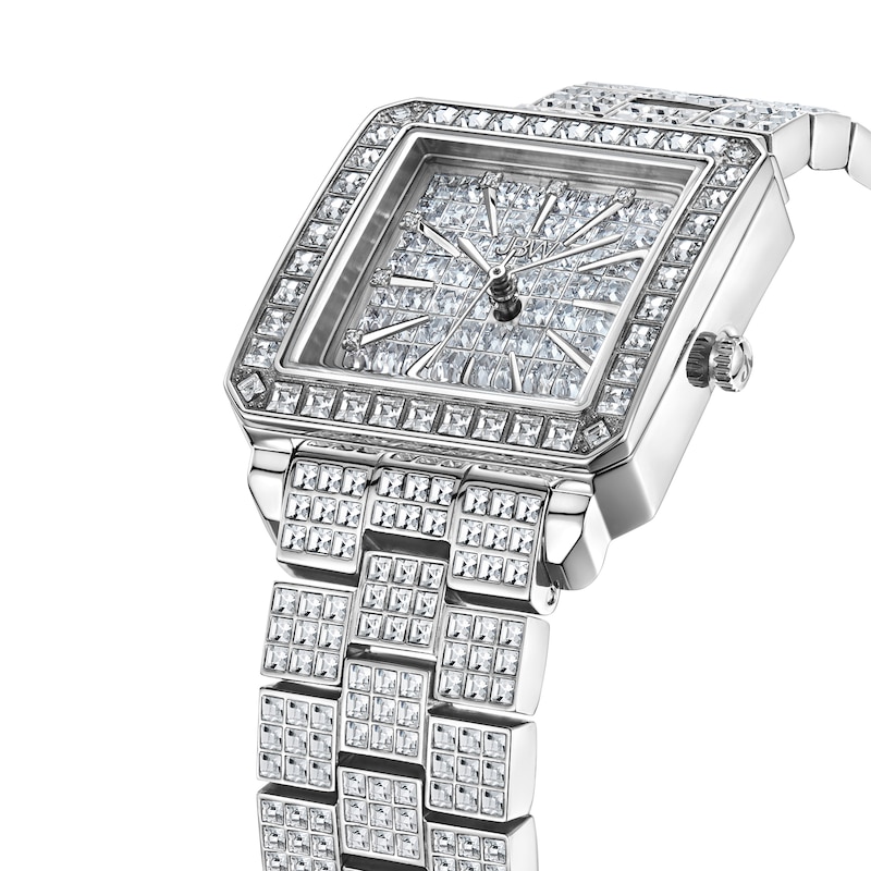 Main Image 4 of Ladies' JBW Reserve Cristal 1/20 CT.T.W. Diamond Stainless Steel Watch with Silver-Tone Dial (Model: R6386B)
