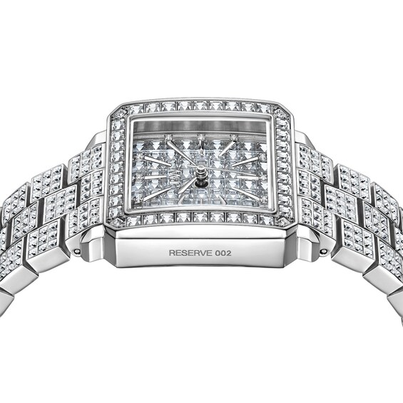 Ladies' JBW Reserve Cristal 1/20 Ct.t.w. Diamond Stainless Steel Watch with Silver-Tone Dial (Model: R6386B)