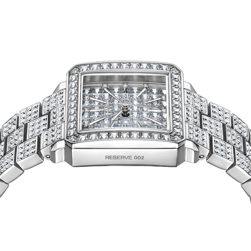 Main Image 5 of Ladies' JBW Reserve Cristal 1/20 CT.T.W. Diamond Stainless Steel Watch with Silver-Tone Dial (Model: R6386B)