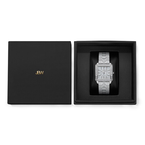 Ladies' JBW Reserve Cristal 1/20 Ct.t.w. Diamond Stainless Steel Watch with Silver-Tone Dial (Model: R6386B)