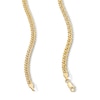 Thumbnail Image 2 of 4.25mm Double Curb Chain Necklace in Semi-Solid 10K Gold - 22"
