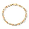 Thumbnail Image 1 of 4.15mm Valentino Chain Bracelet in Solid 10K Tri-Tone Gold - 7.5"