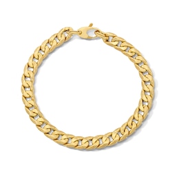 6.0mm Curb Chain Bracelet in Hollow 10K Gold - 8.5"