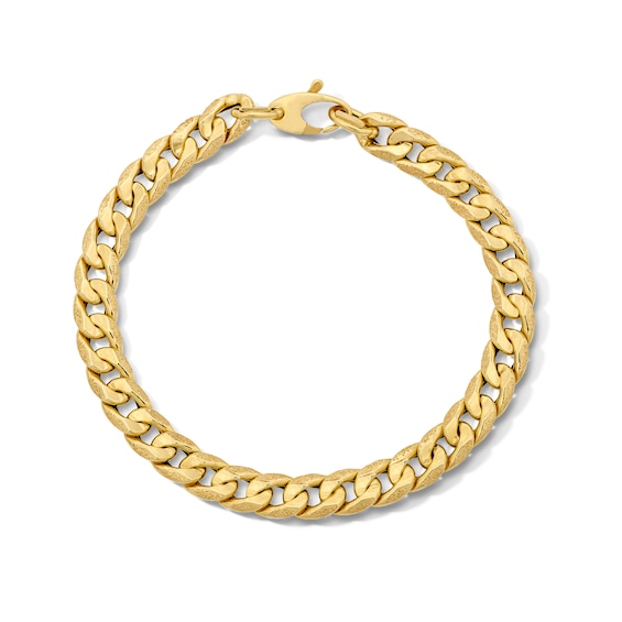 6.0mm Curb Chain Bracelet in Hollow 10K Gold - 8.5"