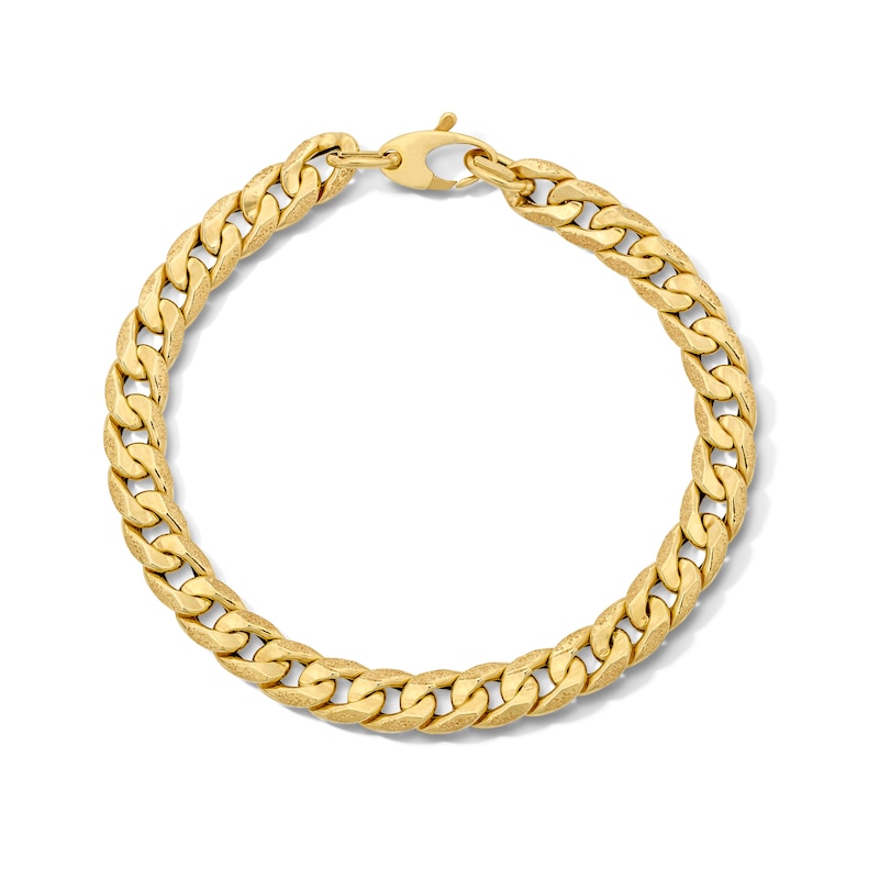 Main Image 1 of 6.0mm Curb Chain Bracelet in Hollow 10K Gold - 8.5"