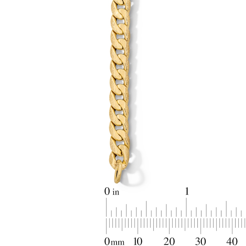 Main Image 2 of 6.0mm Curb Chain Bracelet in Hollow 10K Gold - 8.5"