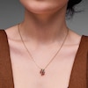 Thumbnail Image 2 of Pink Tourmaline and 1/10 CT. T.W. Lab-Grown Diamond Scatter Pendant in 10K Gold (F/VS2)