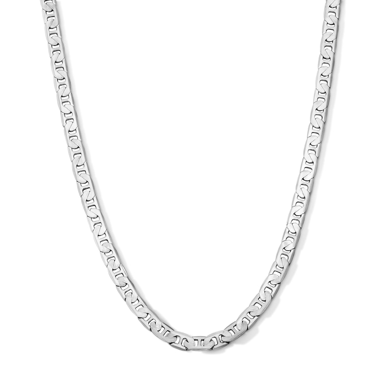Main Image 1 of 4.8mm Diamond-Cut Mariner Chain Necklace in Solid Sterling Silver - 22”
