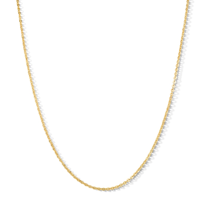 Main Image 1 of 1.4mm Cable Chain Necklace in Solid 10K Gold