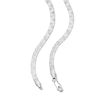 Thumbnail Image 3 of 4.5mm Diamond-Cut Pattern Herringbone Chain Necklace in Sterling Silver - 18”