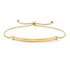 Thumbnail Image 1 of Diamond-Cut Bar Bolo Bracelet in Solid 10K Gold - 9.0"