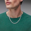 Thumbnail Image 2 of 6.6mm Diamond-Cut Figaro Chain Necklace in Solid Sterling Silver - 22”