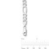 Thumbnail Image 2 of 7.4mm Diamond-Cut Figaro Chain Bracelet in Solid Sterling Silver - 8.5”