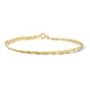Thumbnail Image 1 of 2.8mm Braided Herringbone Chain Bracelet in Solid 10K Gold - 7.5"