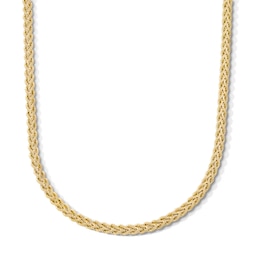 5.4mm Braided Rope Chain Necklace in Hollow 10K Gold