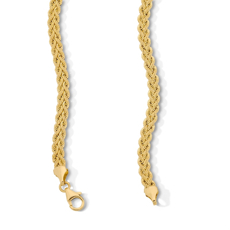 Main Image 2 of 5.4mm Braided Rope Chain Necklace in Hollow 10K Gold