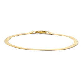 3.4mm Herringbone Bracelet in Solid 10K Gold - 7.5"