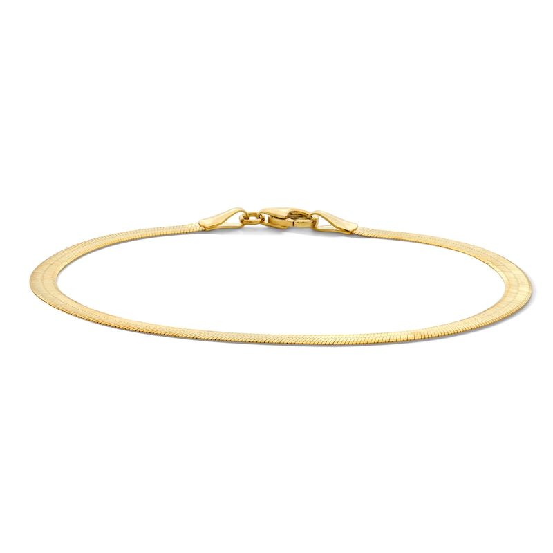 Main Image 1 of 3.4mm Herringbone Bracelet in Solid 10K Gold - 7.5"