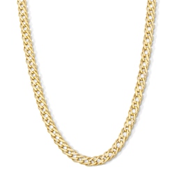5.1mm Rambo Chain Necklace in Semi-Solid 10K Gold - 22"