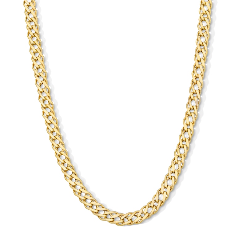 Main Image 1 of 5.1mm Rambo Chain Necklace in Semi-Solid 10K Gold - 22"