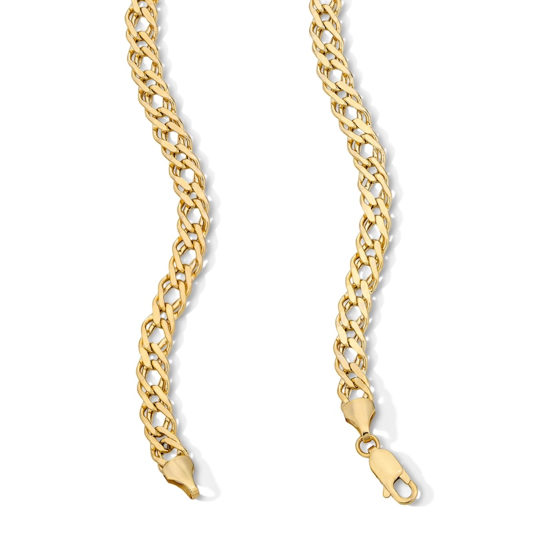Main Image 2 of 5.1mm Rambo Chain Necklace in Semi-Solid 10K Gold - 22"