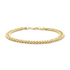 Thumbnail Image 1 of 6.4mm Double Curb Chain Bracelet in Semi-Solid 10K Gold - 8.5"
