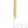 Thumbnail Image 2 of 6.4mm Double Curb Chain Bracelet in Semi-Solid 10K Gold - 8.5"