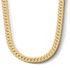 Thumbnail Image 1 of 10.0mm Double Curb Chain Necklace in Hollow 10K Gold - 24"