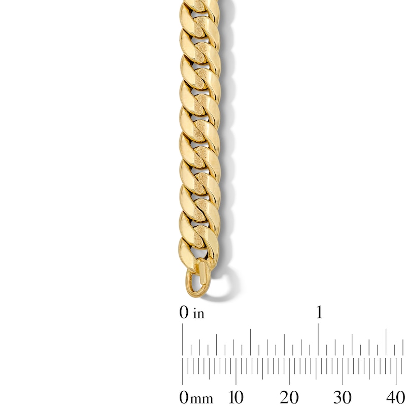 Main Image 2 of 8.0mm Curb Chain Bracelet in Hollow 10K Gold - 8.5"