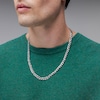 Thumbnail Image 2 of 7.8mm Diamond-Cut Curb Chain Necklace in Sterling Silver - 24”