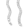 Thumbnail Image 3 of 7.8mm Diamond-Cut Curb Chain Necklace in Sterling Silver - 24”
