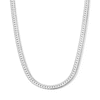 Thumbnail Image 1 of 4.8mm Diamond-Cut Herringbone Chain Necklace in Sterling Silver - 20”
