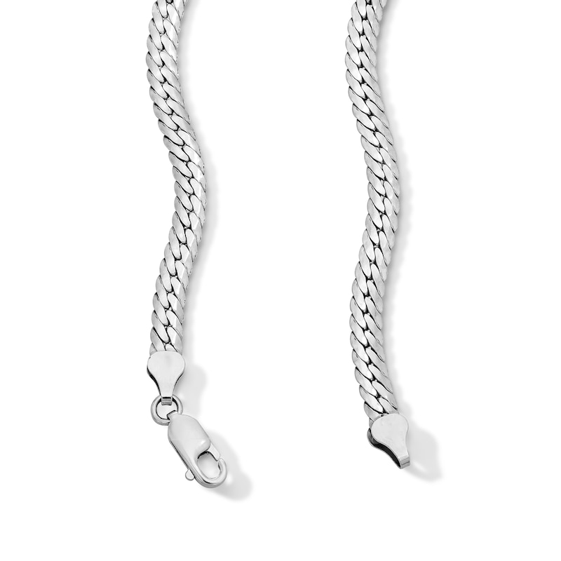 Main Image 3 of 4.8mm Diamond-Cut Herringbone Chain Necklace in Sterling Silver - 20”