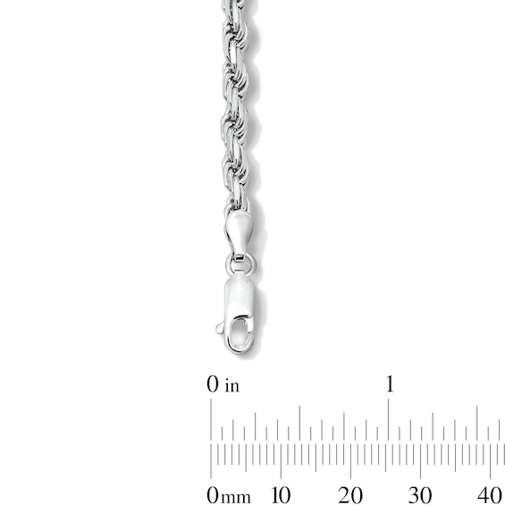 3.5mm Rope Chain Bracelet in Sterling Silver - 8.5”