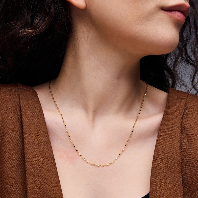 Main Image 2 of 1.5mm Forzatina Chain Necklace in Solid 10K Gold