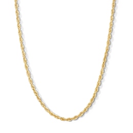 2.9mm Glitter Rope Chain Necklace in Solid 10K Gold