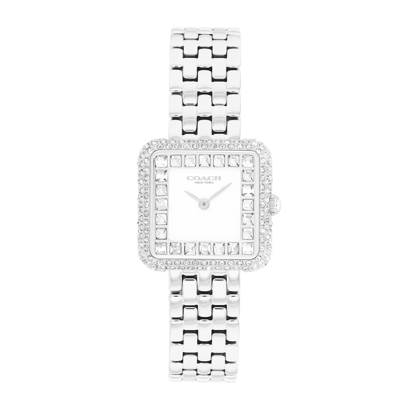 Main Image 1 of Ladies' Coach Cass Crystal Accent Analog Watch with White Dial (Model: 14504558)