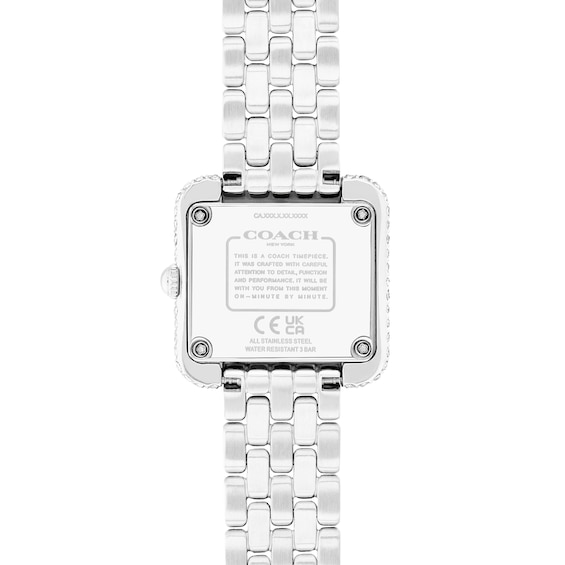 Ladies' Coach Cass Crystal Accent Analog Watch with White Dial (Model: 14504558)