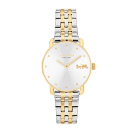 Ladies' Coach Two-Tone Analog Watch with Silver-Tone Dial (Model: 14504618)