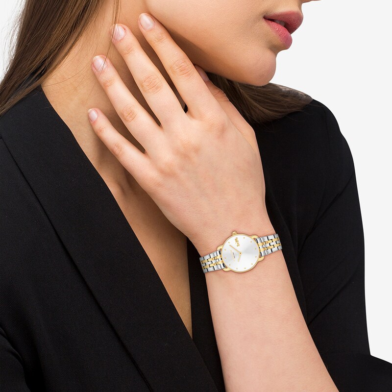 Main Image 4 of Ladies' Coach Two-Tone Analog Watch with Silver-Tone Dial (Model: 14504618)