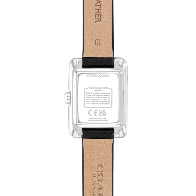 Main Image 3 of Ladies' Coach Mara Analog Watch with Black Dial and Black Leather Strap (Model: 14504583)