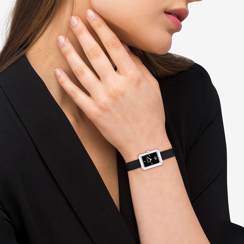 Main Image 4 of Ladies' Coach Mara Analog Watch with Black Dial and Black Leather Strap (Model: 14504583)