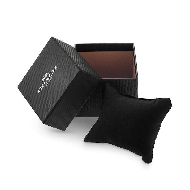 Main Image 5 of Ladies' Coach Mara Analog Watch with Black Dial and Black Leather Strap (Model: 14504583)