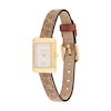 Thumbnail Image 2 of Ladies' Coach Mara Gold-Tone IP Analog Watch with Ivory Dial and Brown Leather Strap (Model: 14504617)