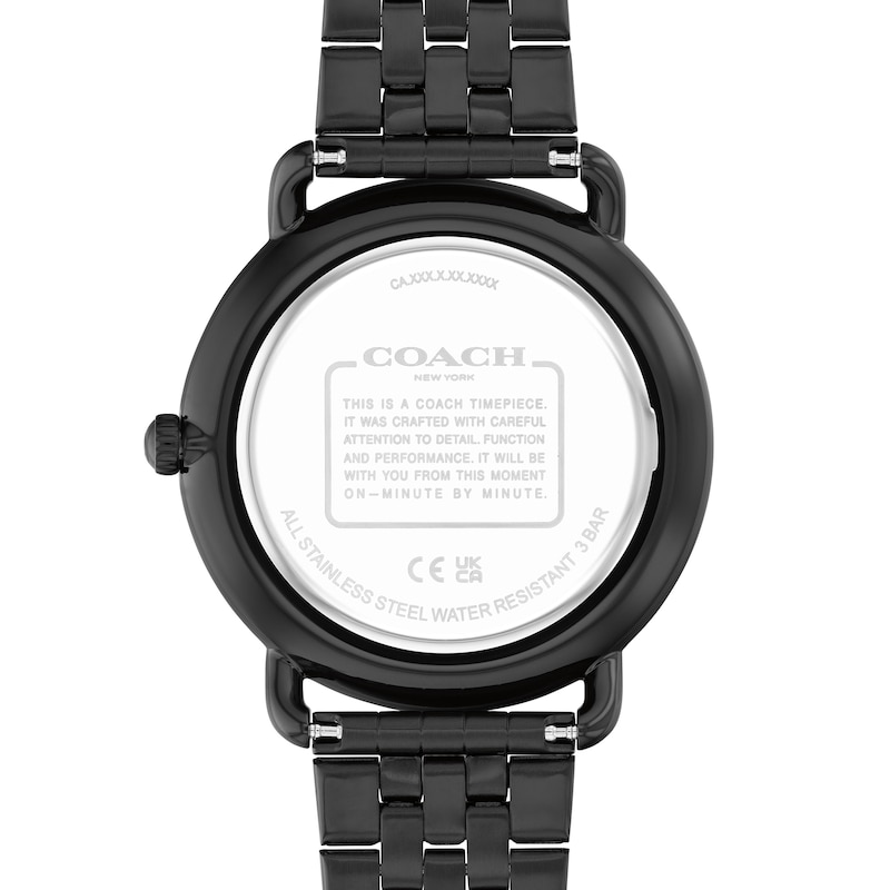 Main Image 3 of Men's Coach Elliott Black Ion-Plated Analog Watch with Black Dial (Model: 14602749)