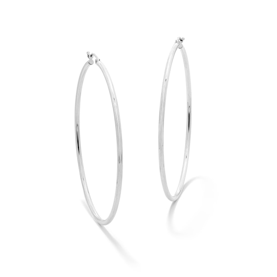 61.0mm Tube Hoop Earrings in Sterling Silver